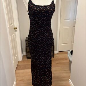 Black and red Floral Dress